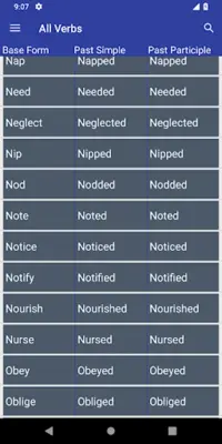 Verb Forms Dictionary android App screenshot 0