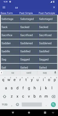 Verb Forms Dictionary android App screenshot 5